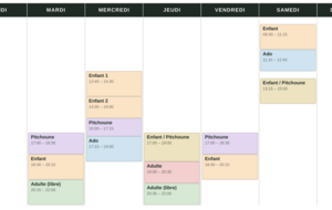 Tarifs et horaires 2026/2027