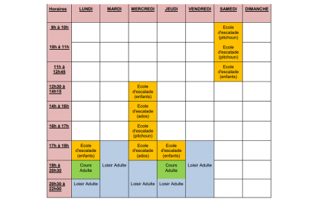 Saison 2019-2020 - Reprise des cours le lundi 16 septembre